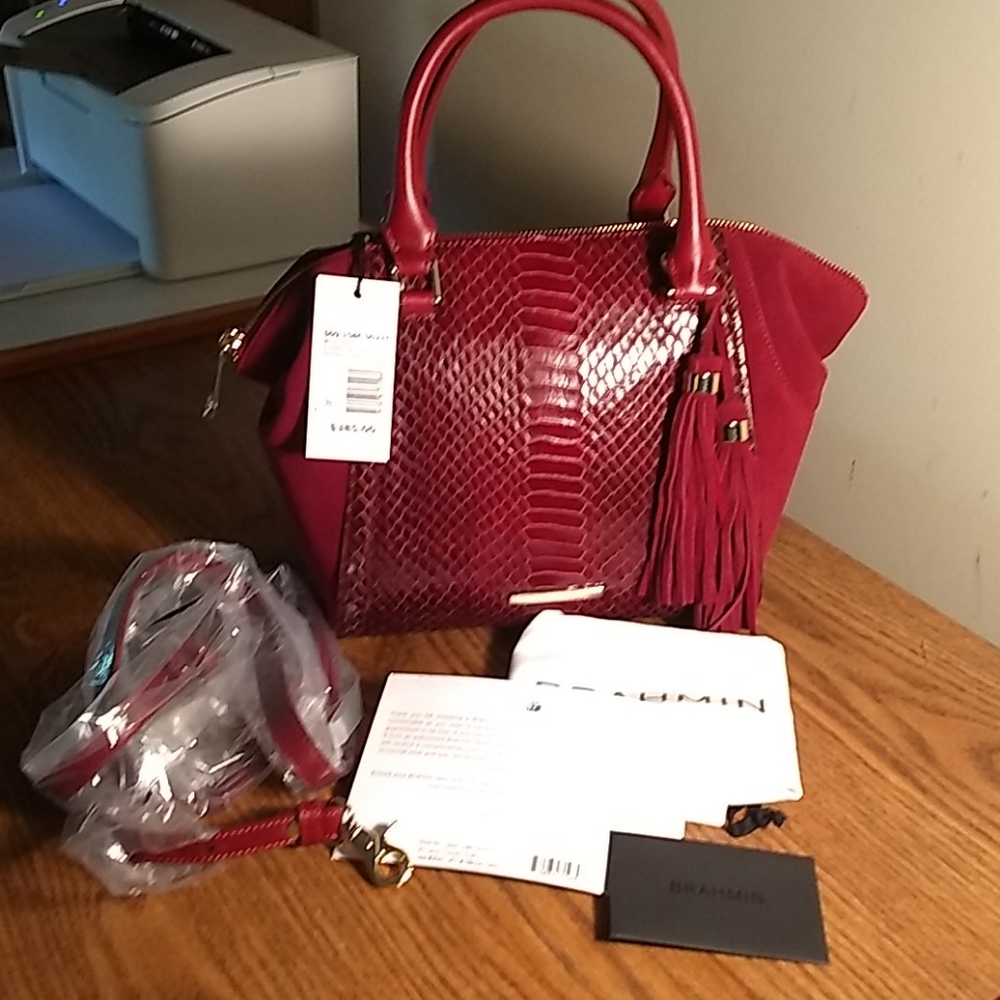 Brahmin NWT Mini Camila Cranberry Rosehip